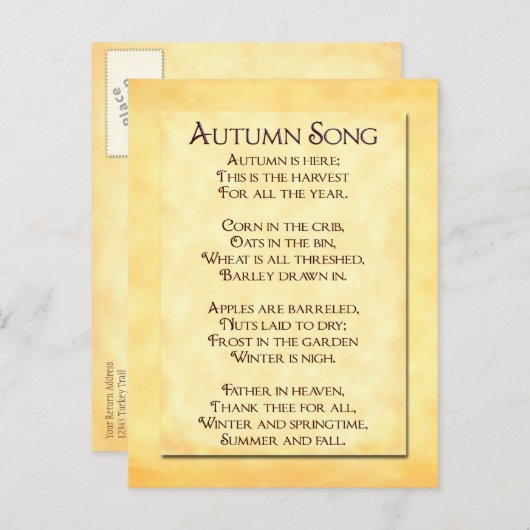 感謝詩はがきを保存する 案内ポストカード (正面/裏面)