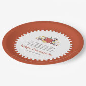 感謝詩カントリー素朴カボキンブーケ ペーパープレート (アングル)