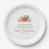 感謝詩カントリー素朴カボキンブーケ ペーパープレート (正面)