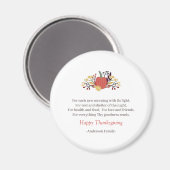 感謝詩カントリー素朴カボキンブーケ マグネット (正面/裏面)