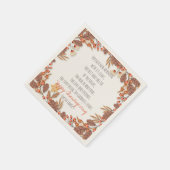 感謝詩。感謝祭おめでとう。カスタム. スタンダードカクテルナプキン (角)