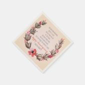 感謝詩。感謝祭おめでとう。カスタム. スタンダードカクテルナプキン (角)