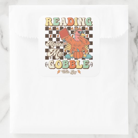 感謝読の気持ちを込めてゴブルすクールる スクエアシール (バッグ)