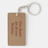 感謝豊かなアクリルキーチェーン キーホルダー (裏面)