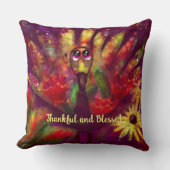 感謝賛美お洒落フローラ七面鳥 クッション (正面)
