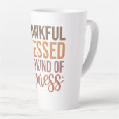 感謝賛美して一種の混乱 カフェラテマグ (右アングル)