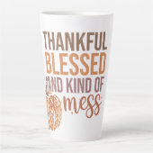 感謝賛美して一種の混乱 カフェラテマグ (正面)