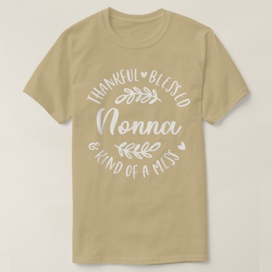 感謝賛美して厄介なNonna Thanksgi Tシャツ (デザイン正面)