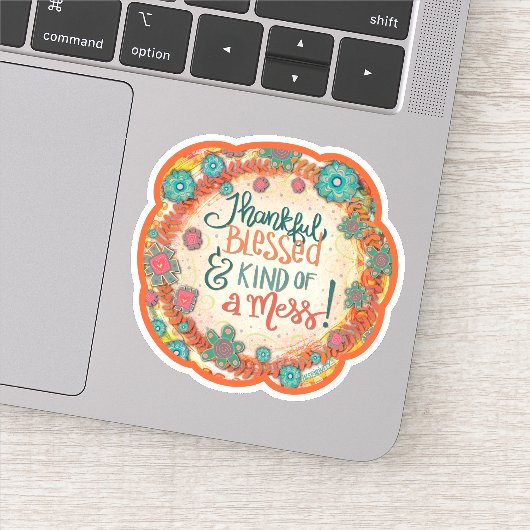 感謝賛美して混乱おもしろいのインスピリかわいらしティ シール (詳細)