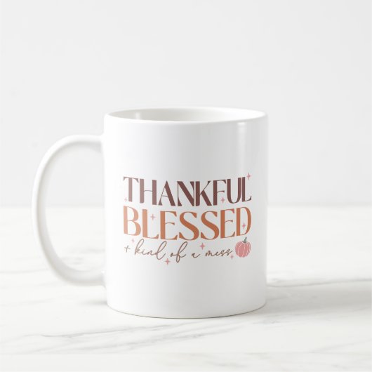 感謝賛美して、一種の混乱秋 コーヒーマグカップ (左)