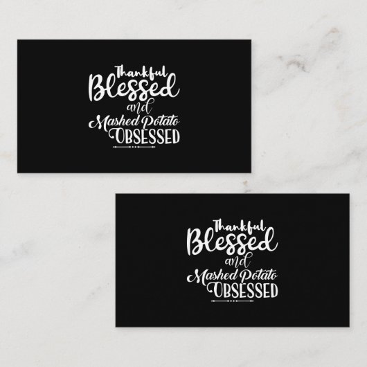 感謝賛美とマッシュドポテト取り付け食品L 名刺 (正面/裏面)