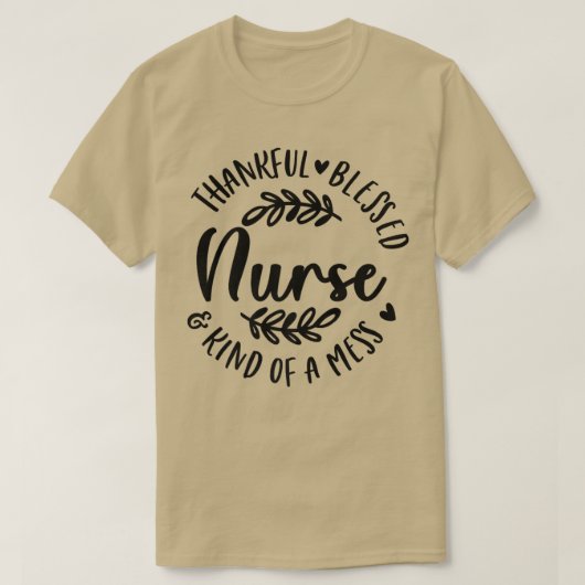 感謝賛美と一種の混乱のナース感謝祭 Tシャツ (デザイン正面)