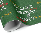 感謝賛美と幸せな部族をテーマにした休日 ラッピングペーパー (ロールコーナー)