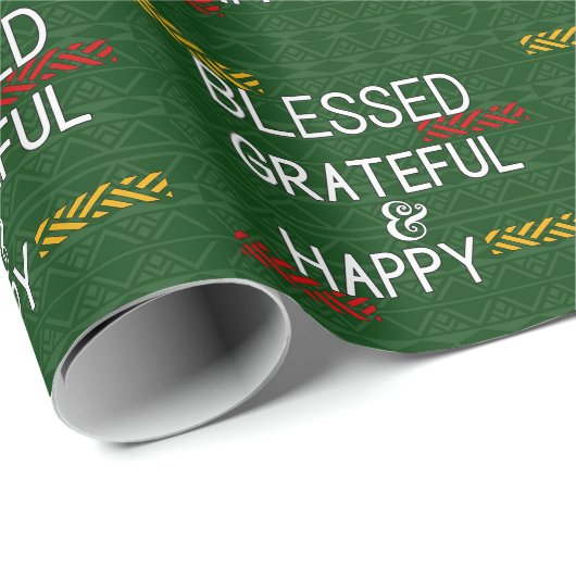 感謝賛美と幸せな部族をテーマにした休日 ラッピングペーパー (ロールコーナー)