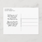 感謝賛美のキュートなホリデーカード ポストカード (裏面)