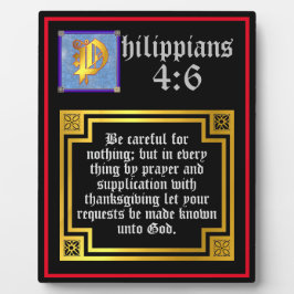 感謝賛美のピリピ4:6聖書の聖句 フォトプラーク
