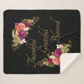 感謝賛美の女性のキリスト教信仰 シェルパブランケット (正面(横))