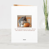 感謝賛美の挨拶カードで猫と シーズンカード (裏面)