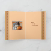 感謝賛美の挨拶カードで猫と シーズンカード (内部)