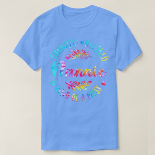 感謝賛美の種の混乱ナニー絞り染め値リスト Tシャツ (デザイン正面)