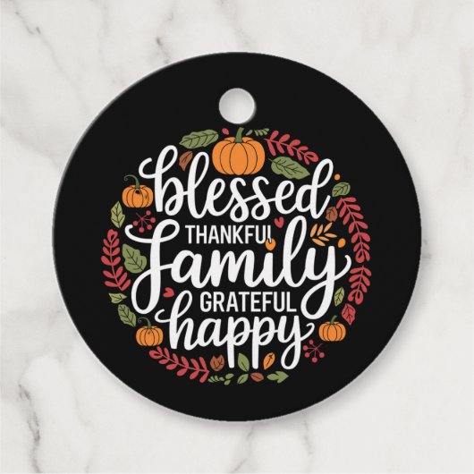 感謝賛美家族の感謝祭ディナー フェイバータグ (正面)