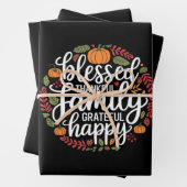 感謝賛美家族の感謝祭ディナー ラッピングペーパーシート (インサイチュ)