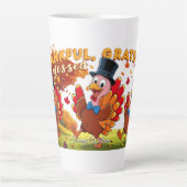 感謝賛美心持ち幸せ カフェラテマグ (正面)