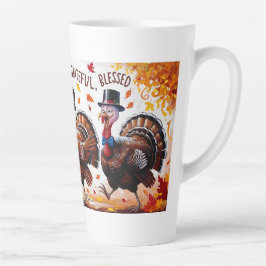 感謝賛美心持ち幸せ カフェラテマグ