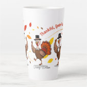 感謝賛美心持ち幸せ カフェラテマグ (正面)