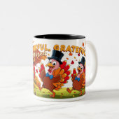 感謝賛美心持ち幸せ ツートーンマグカップ (正面右)