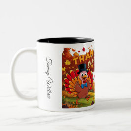 感謝賛美心持ち幸せ ツートーンマグカップ