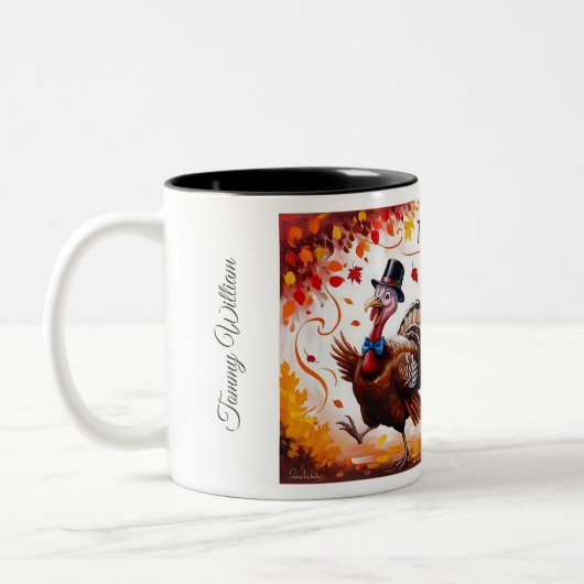 感謝賛美心持ち幸せ ツートーンマグカップ (左)