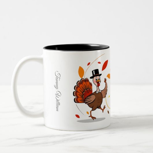 感謝賛美心持ち幸せ ツートーンマグカップ (左)