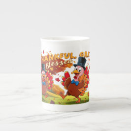 感謝賛美心持ち幸せ ボーンチャイナマグカップ