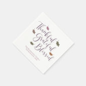 感謝賛美感謝の感謝祭葉の スタンダードカクテルナプキン (角)