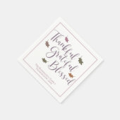 感謝賛美感謝の感謝祭葉の スタンダードカクテルナプキン (角)