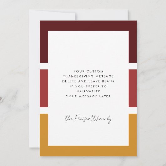 感謝賛美感謝モダンの気持ち シーズンカード (裏面)