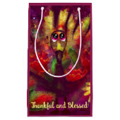 感謝賛美感謝祭トルコフローラ赤 スモールペーパーバッグ (正面)