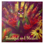 感謝賛美感謝祭トルコフローラ赤 タイル (正面)