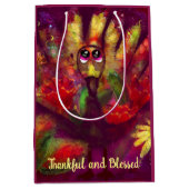 感謝賛美感謝祭トルコフローラ赤 ミディアムペーパーバッグ (正面)