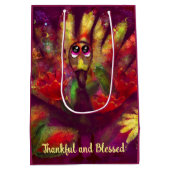 感謝賛美感謝祭トルコフローラ赤 ミディアムペーパーバッグ (裏面)