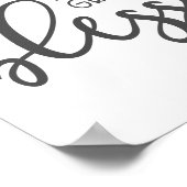 感謝賛美白黒 ポスター (角)