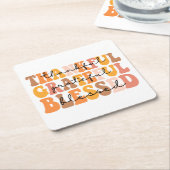 感謝賛美 スクエアペーパーコースター (アングル)