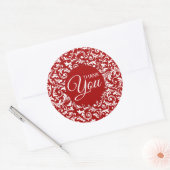 感謝赤と白Bontanical ラウンドシール (封筒)