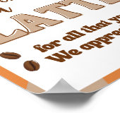 感謝週間のサイン、スタッフの感謝記号 –  ポスター (角)