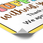 感謝週間のサイン、スタッフの感謝記号 –  ポスター (角)