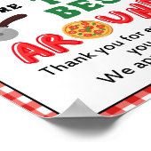 感謝週間のサイン、スタッフの感謝記号 –  ポスター (角)