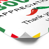 感謝週間のサイン、スタッフの感謝記号 –  ポスター (角)