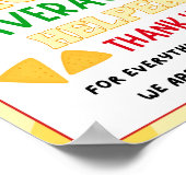 感謝週間のサイン、スタッフの感謝記号 –  ポスター (角)