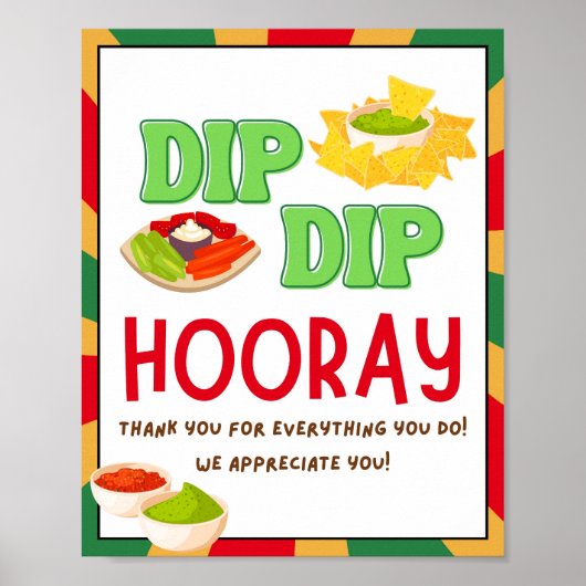 感謝週間のサイン、スタッフの感謝記号 –  ポスター (正面)